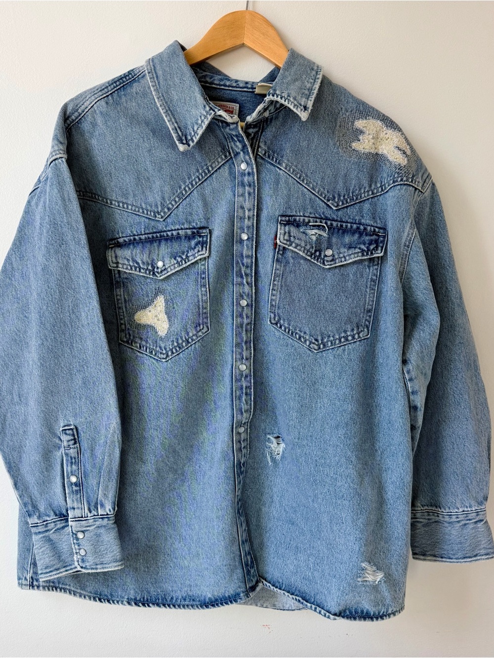NWoT Levi’s Dylan Oversized Denim Western Shirt 1X 14-16